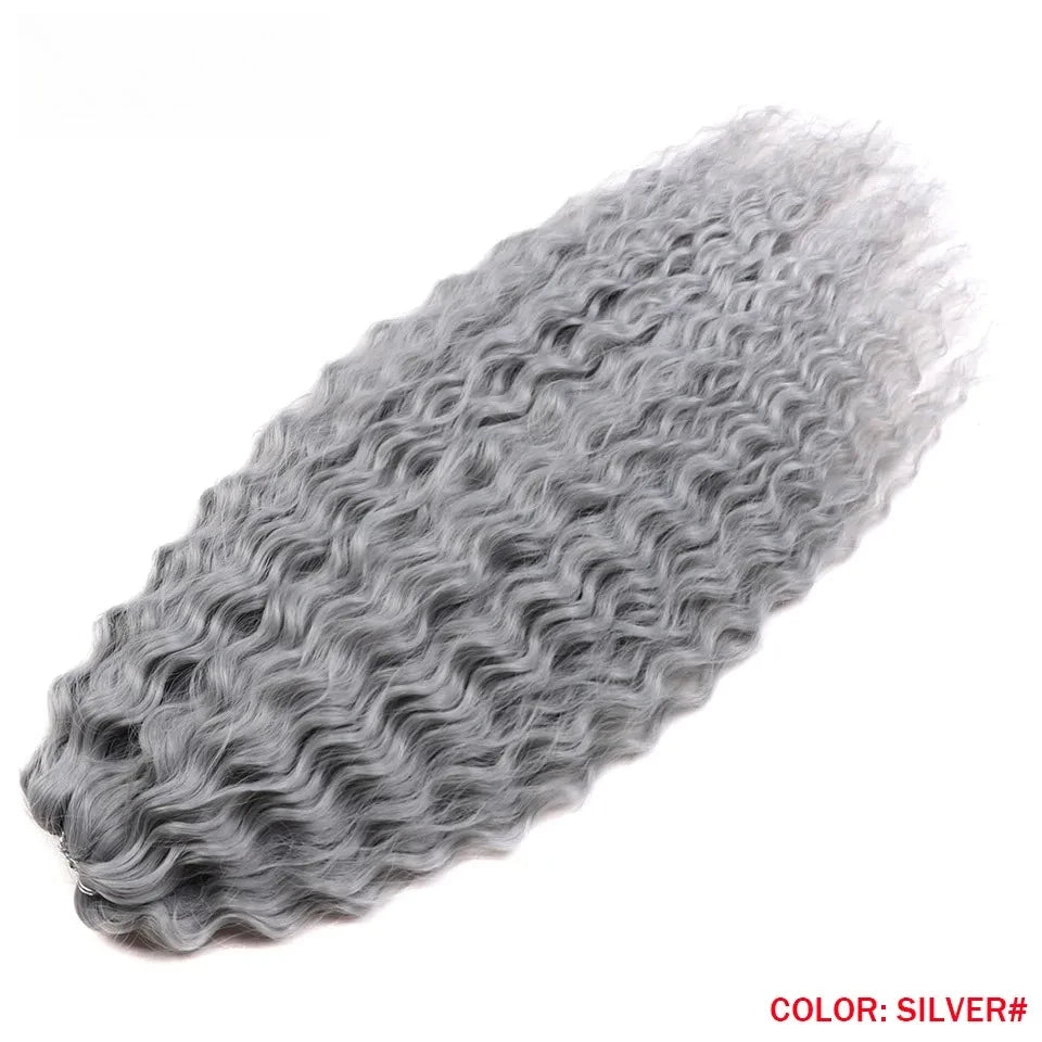 Idol 300g 22 Inch Ariel Curl Hair Water Wave Twist Crochet Synthetic Ombre Rainbow Color Braiding