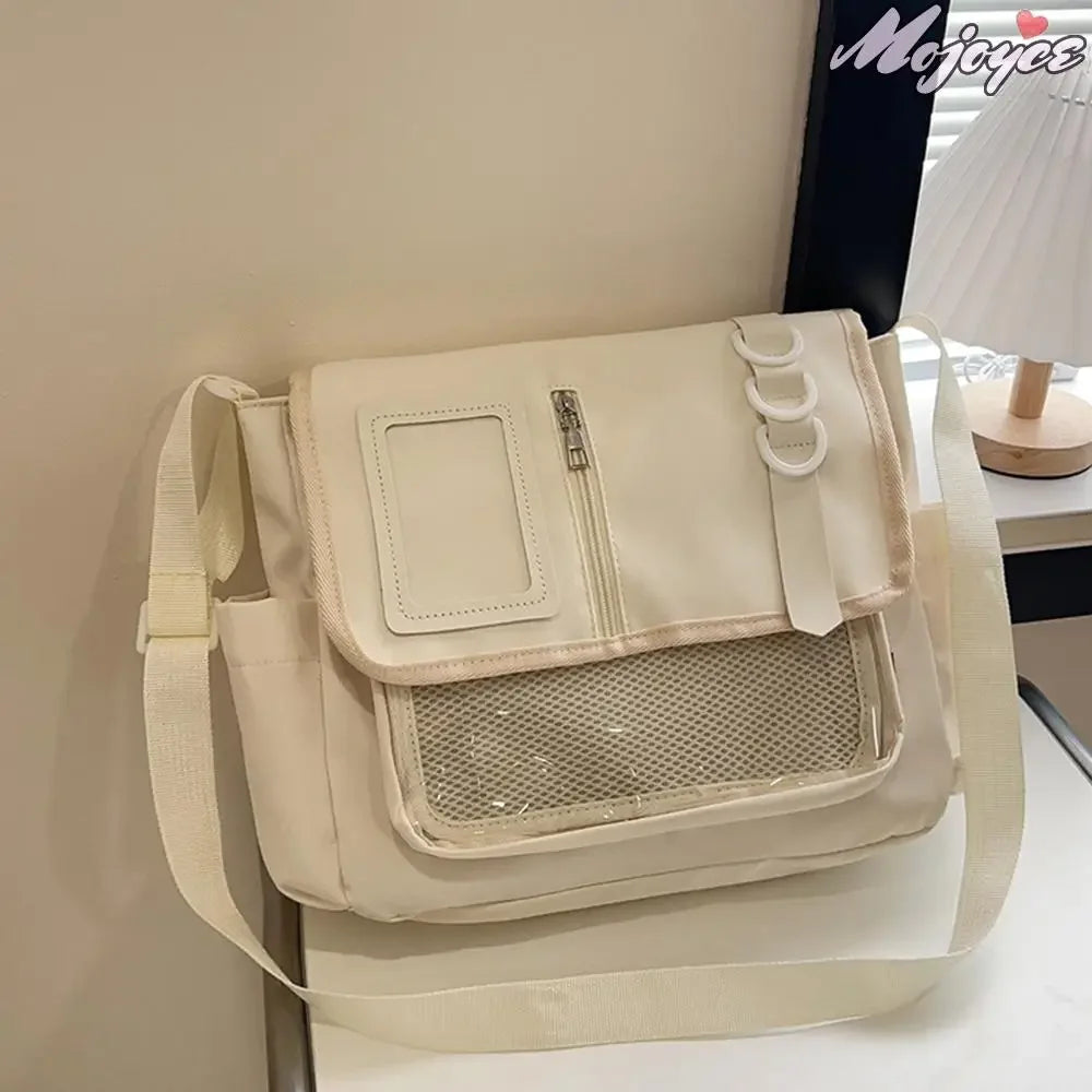 Y2K Japanese Ita Crossbody Bag – Transparent Casual School Bag for Girls