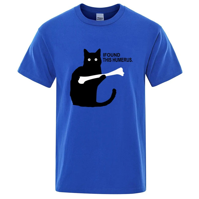 Funny Cat Graphic T Shirt Cotton Blend Casual Tee