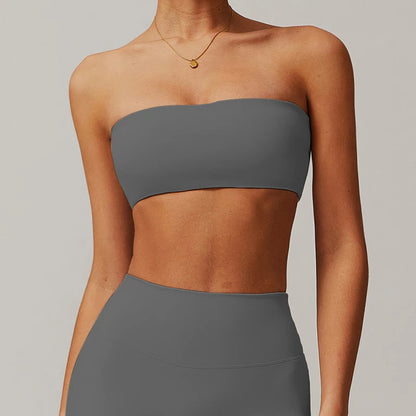 Strapless Sports Bra for Women – Quick-Dry Yoga Tube Top