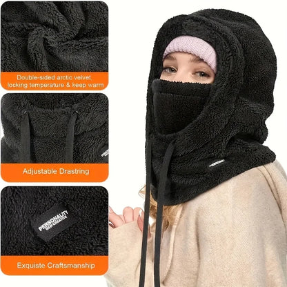 Winter Fleece Balaclava Hood Hat with Face Mask