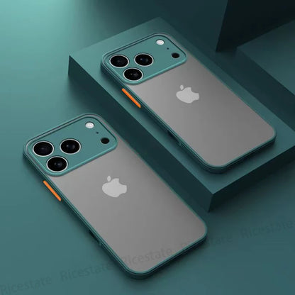 Armor Shockproof Matte Hard Case Iphone 17 Pro Max Air Cover Iphone17 Silicone Frosted Back