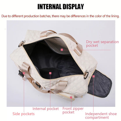 Nylon Travel Duffle Bag Large Gym Sports Overnight Bag