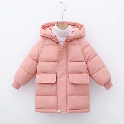 Kids Hooded Puffer Parka Coat – Warm Winter Jacket for Boys & Girls