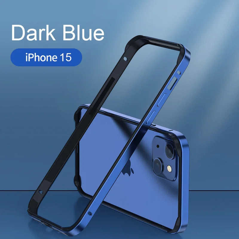Hybrid Silicone Frame Aluminum Metal Phone Case Iphone 17 16 15 14 13 12 Pro Max Better Heat Bumper