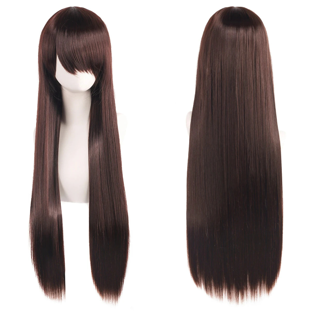 Long Straight Cosplay Wig – 32 Inch Synthetic Lolita Hair, 36 Colors