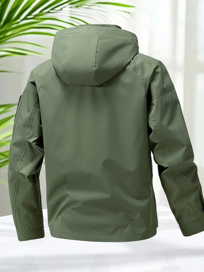 Men's Waterproof Hooded Outdoor Jacket – Lightweight Windbreaker