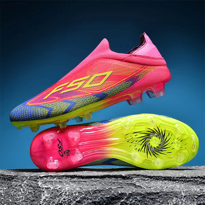 Men's High-Top FG Soccer Cleats – Non-Slip Firm Ground Football Boots
