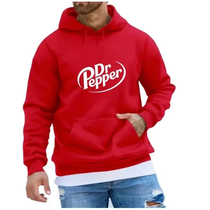 Vintage Soda Graphic Hoodie Casual Fleece Streetwear Pullover