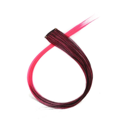 Clip-In Hair Extensions 22 Inch Straight Synthetic – Rainbow Colors