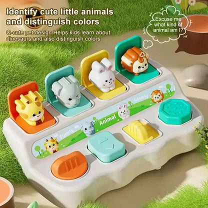 Montessori Pop-Up Animal Toy – Sensory Learning Box for Babies