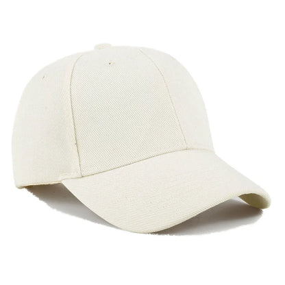 Plain Baseball Cap – Unisex Adjustable Snapback Hat