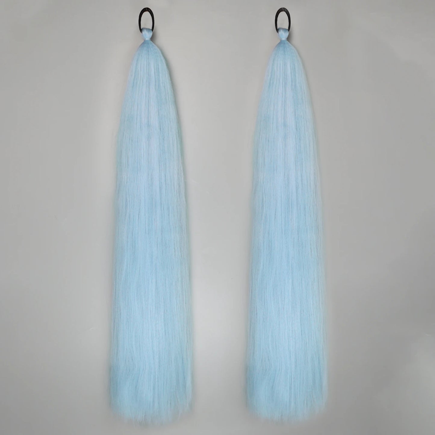 Synthetic Ponytail Extension 2-Piece Set – Long Straight with Rubber Band