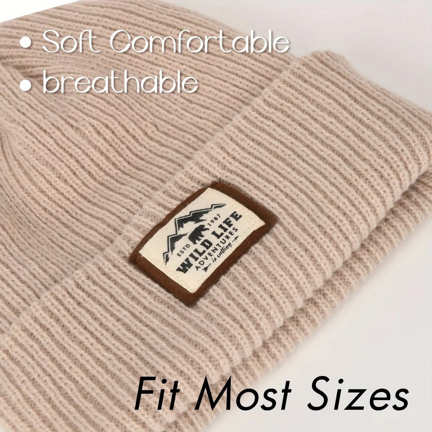 Outdoor Fleece Beanie Hat – Warm Windproof Winter Cap