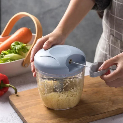 Manual Pull-String Food Chopper & Vegetable Cutter