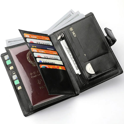 Passport Wallet & Card Holder – Men's Leather Travel Organizer