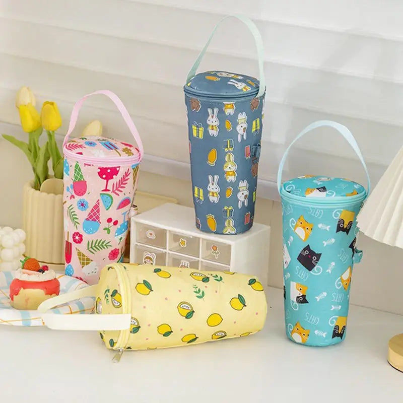Insulated Cup Carrier Tote Bag – Portable Drink Holder with Handle