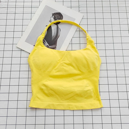 Women's Halter Neck Sports Bra Crop Top with Padding