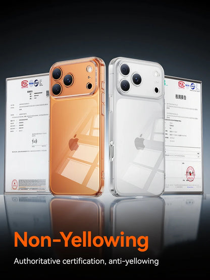 Joyroom Case Iphone 17 16 Pro Max Crystal Transparent Pc Anti-Yellow Lens Protection Cover