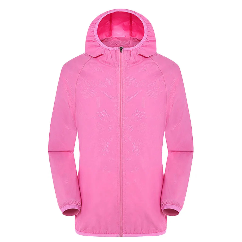 Waterproof Hiking Jacket for Men & Women – Quick Dry Outdoor Hooded Windbreaker