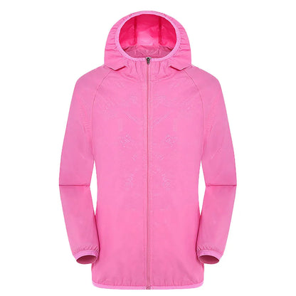 Waterproof Hiking Jacket for Men & Women – Quick Dry Outdoor Hooded Windbreaker