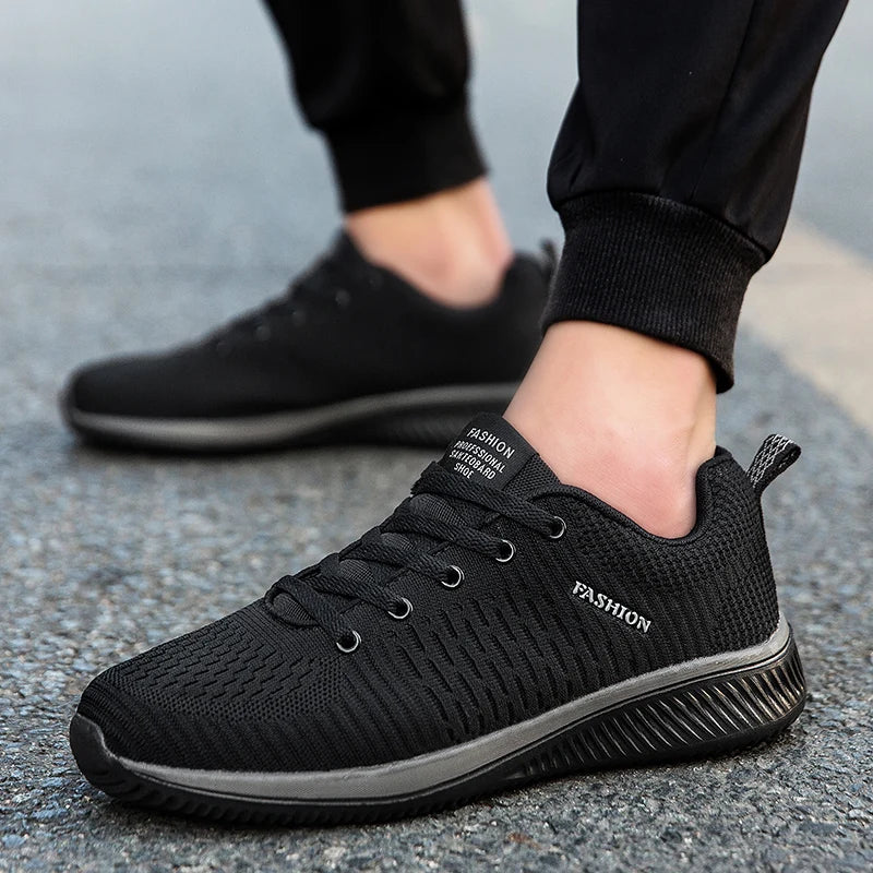 Men's Lightweight Knit Sneakers – Breathable Running & Walking Shoes