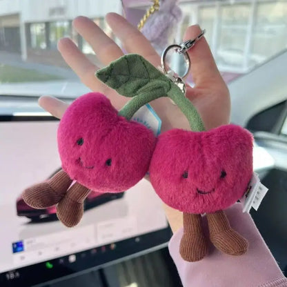 Kawaii Plush Keychain Bag Charm – Cute Food & Animal Mini Plush Toy