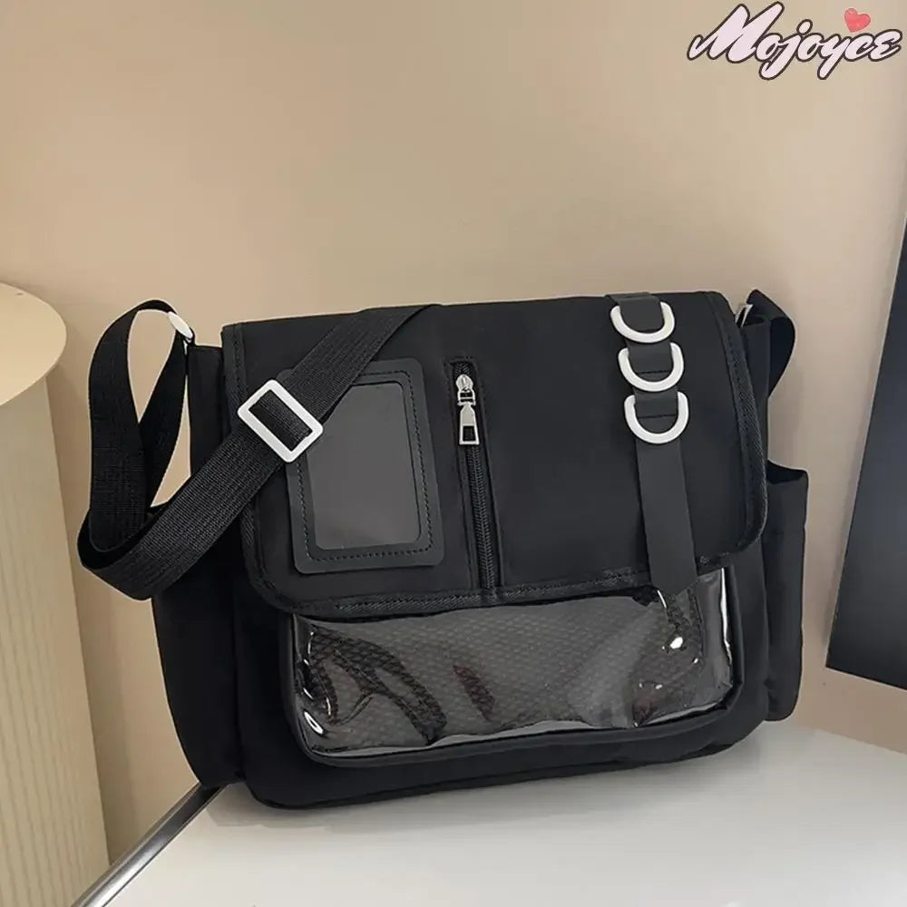 Y2K Japanese Ita Crossbody Bag – Transparent Casual School Bag for Girls