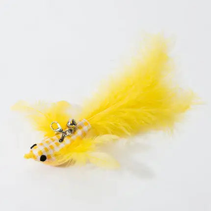 Suction Cup Bird Feather Cat Wand Toy – Interactive Kitten Hunting Toy with Bell