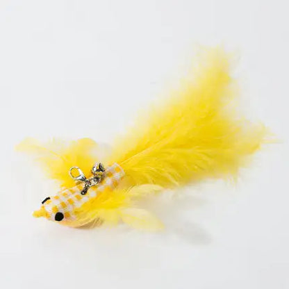 Suction Cup Bird Feather Cat Wand Toy – Interactive Kitten Hunting Toy with Bell