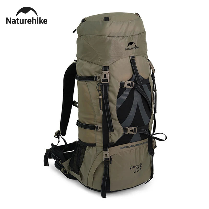 Naturehike 70L Hiking Backpack with Rain Cover – Ergonomic Camping Pack