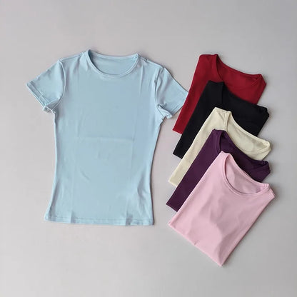 Women's Quick Dry Workout T-Shirt Slim Fit Yoga Top