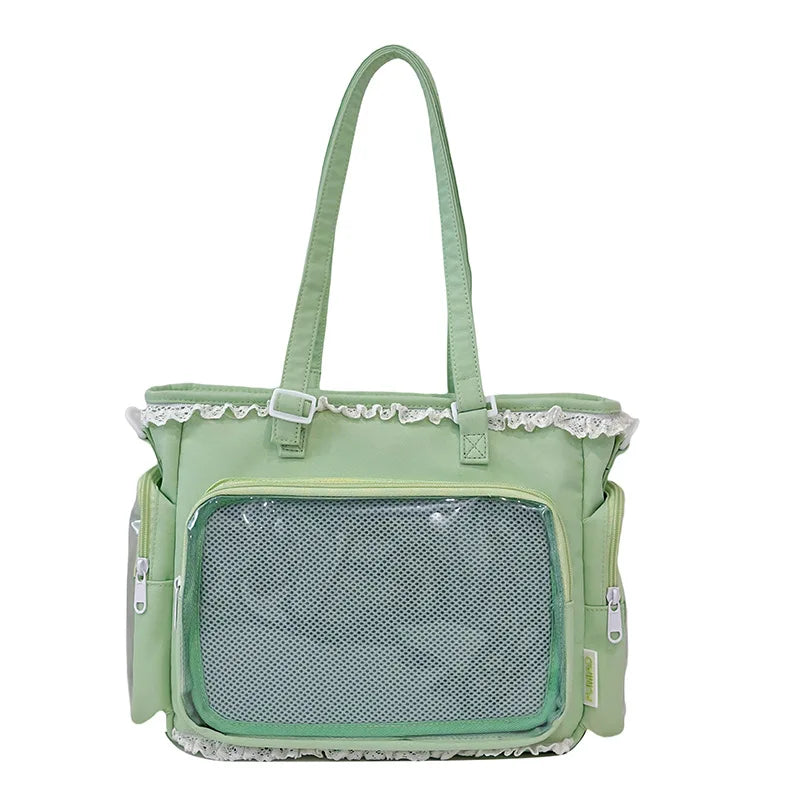 Kawaii JK Messenger Bag – Anime Bow Crossbody Shoulder Bag for Girls
