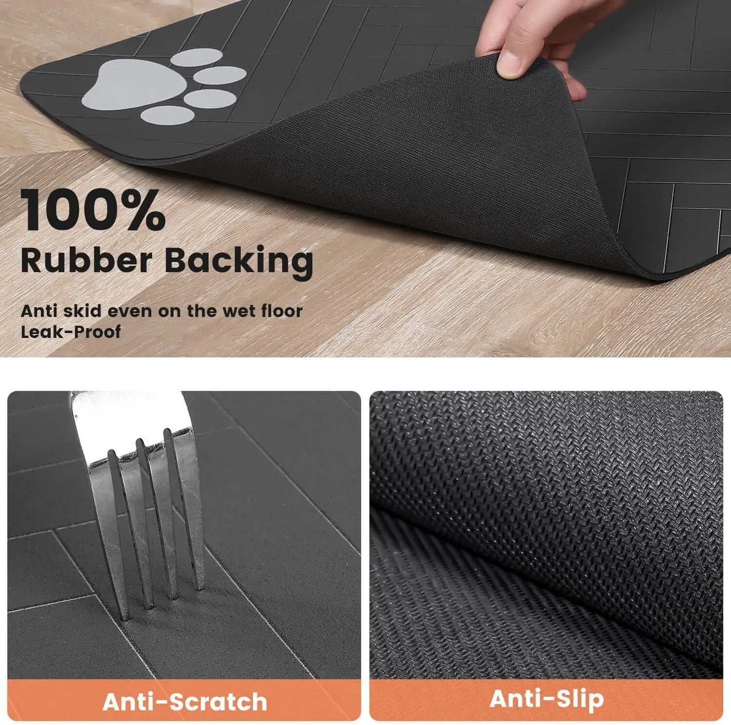 Pet Feeding Mat – Absorbent Quick-Dry Placemat for Dogs & Cats