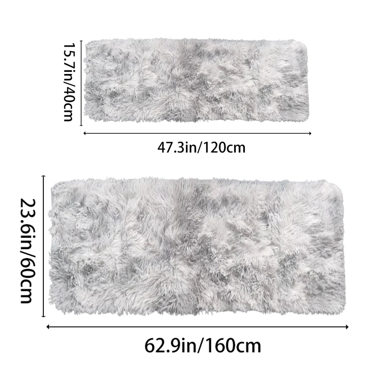 Fluffy Shaggy Area Rug – Soft Tie-Dye Plush Carpet for Bedroom & Living Room