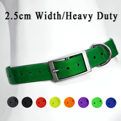 Heavy Duty Waterproof TPU Dog Collar – Adjustable, 8 Colors