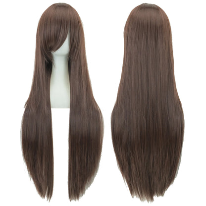 32 Inch Long Straight Synthetic Wig – Cosplay & Party, 36 Colors
