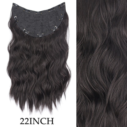 Clip-In Hair Extensions 7pcs 16 Clips Wavy Synthetic 24 Inch
