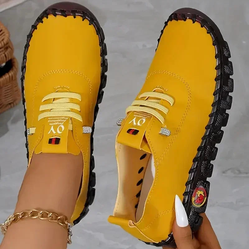 Women's Slip-On Loafers – Soft Sole Retro Flat Shoes
