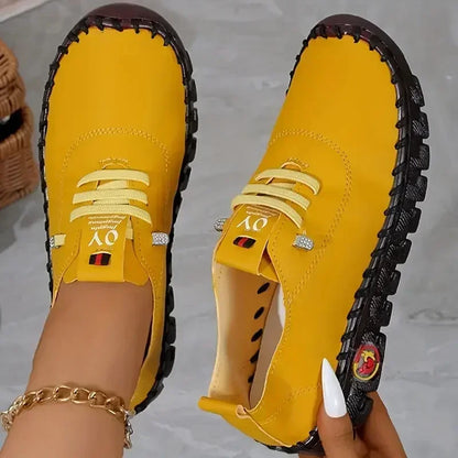 Women's Slip-On Loafers – Soft Sole Retro Flat Shoes