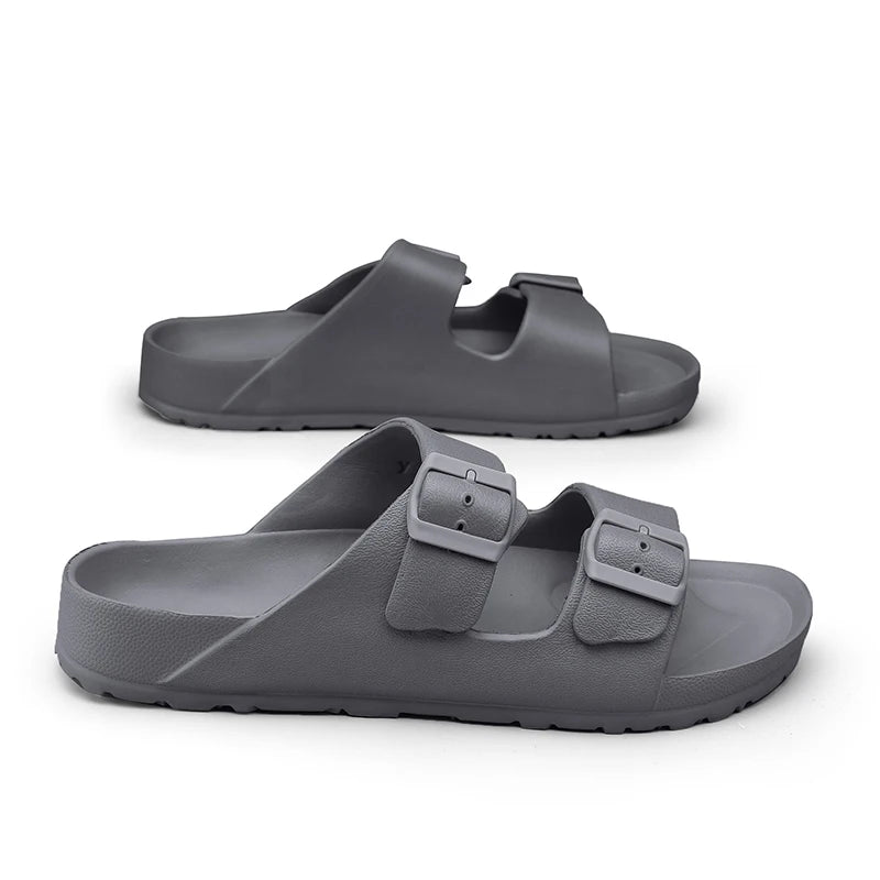 Summer Adjustable Soft Slides Slippers Men Flat Eva Lightweight Anti Slip Size 34-47 48 49