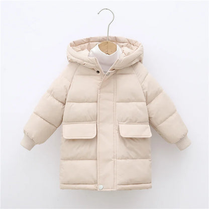 Kids Hooded Puffer Parka Coat – Warm Winter Jacket for Boys & Girls