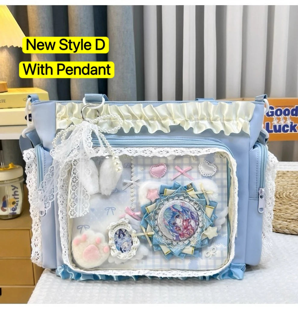 Ita Bag Transparent Window Tote – Y2K Kawaii Crossbody Shoulder Bag