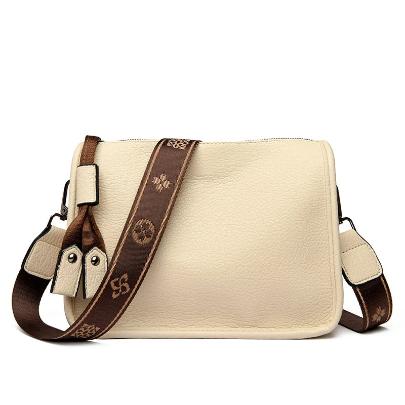 Genuine Leather Crossbody Bag – Soft Cowhide Women's Shoulder & Messenger Bag