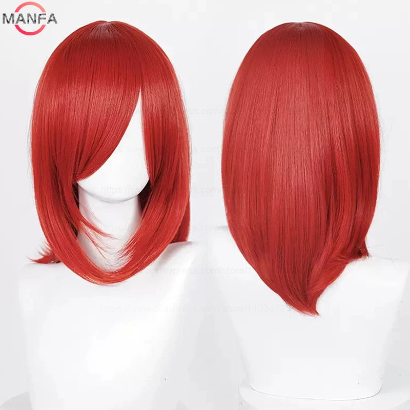 Anime Cosplay Wig - 40cm Medium Straight Wig with Bangs