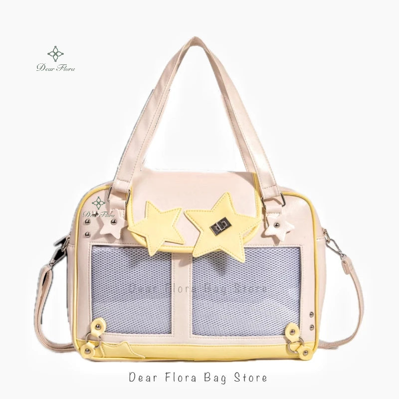 Ita Bag Y2K Star Transparent Pocket Crossbody – Lolita DIY Display Shoulder Bag