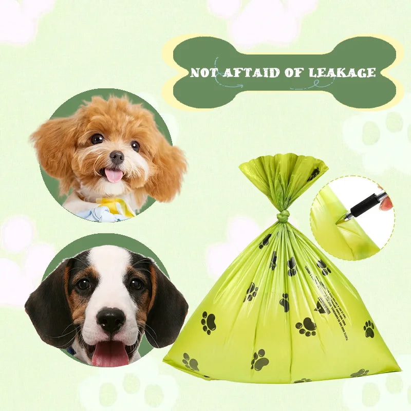 Dog Poop Bags – Extra Thick Leak-Proof Pet Waste Bags with Paw Print