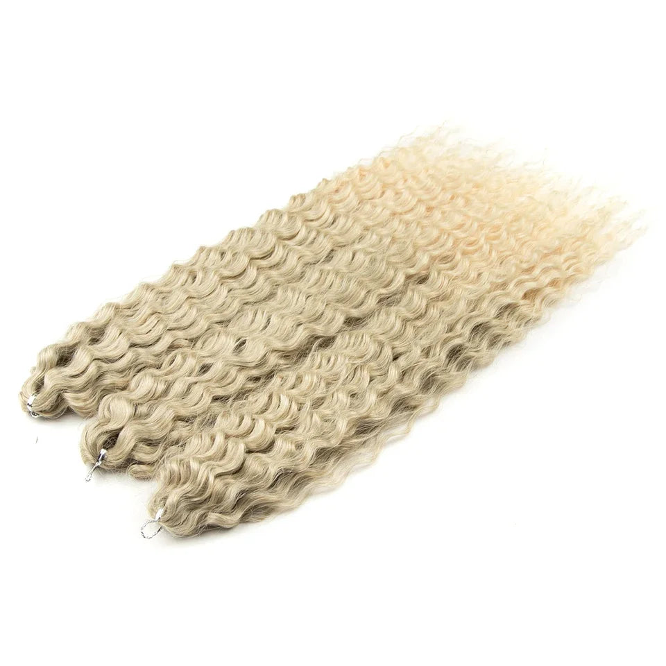 Idol 300g 22 Inch Ariel Curl Hair Water Wave Twist Crochet Synthetic Ombre Rainbow Color Braiding