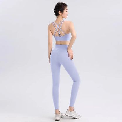 Women's 2-Piece Yoga Set Sports Bra and High-Waist Leggings