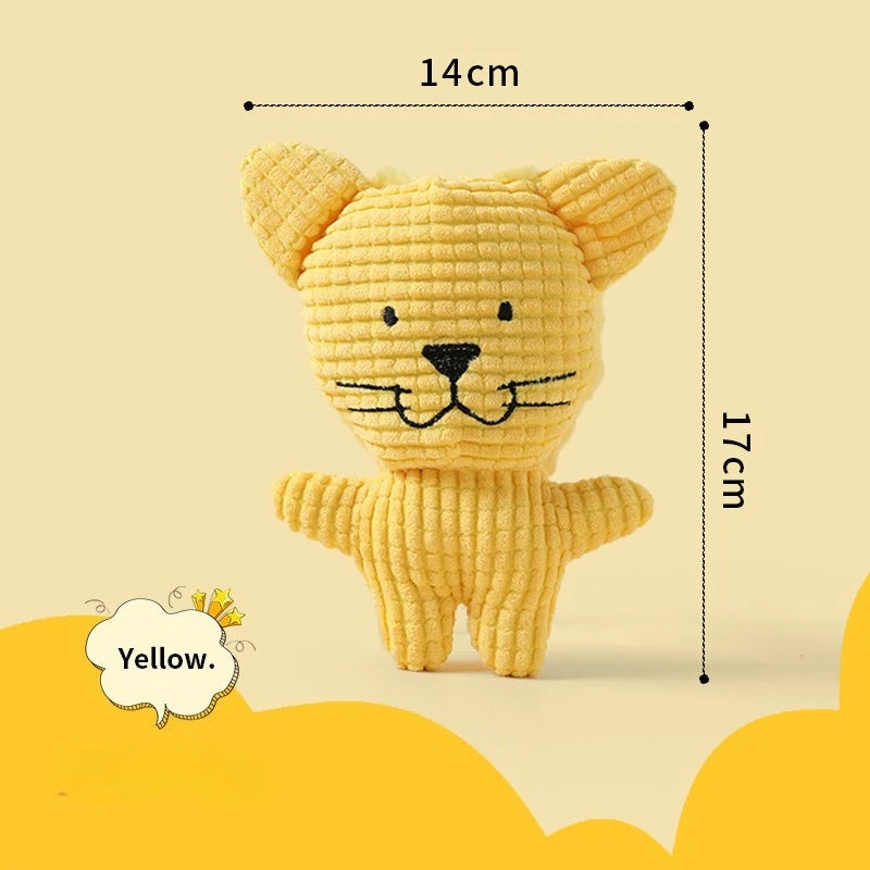 Plush Squeaky Dog Toy – Bite-Resistant Animal Chew Toy for Dogs